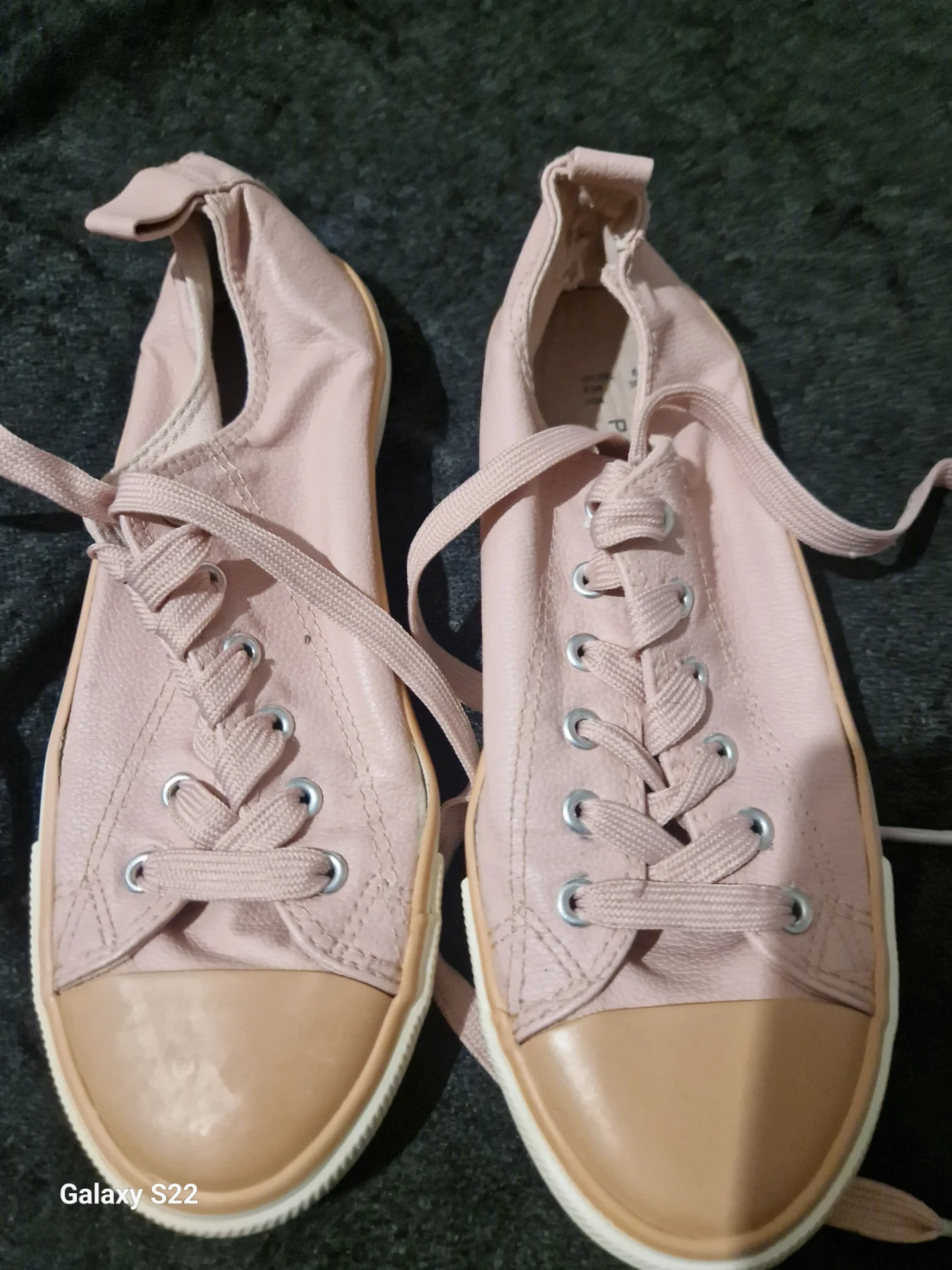 Womens size 6 Primark light pink canvas shoes, GC (See description)