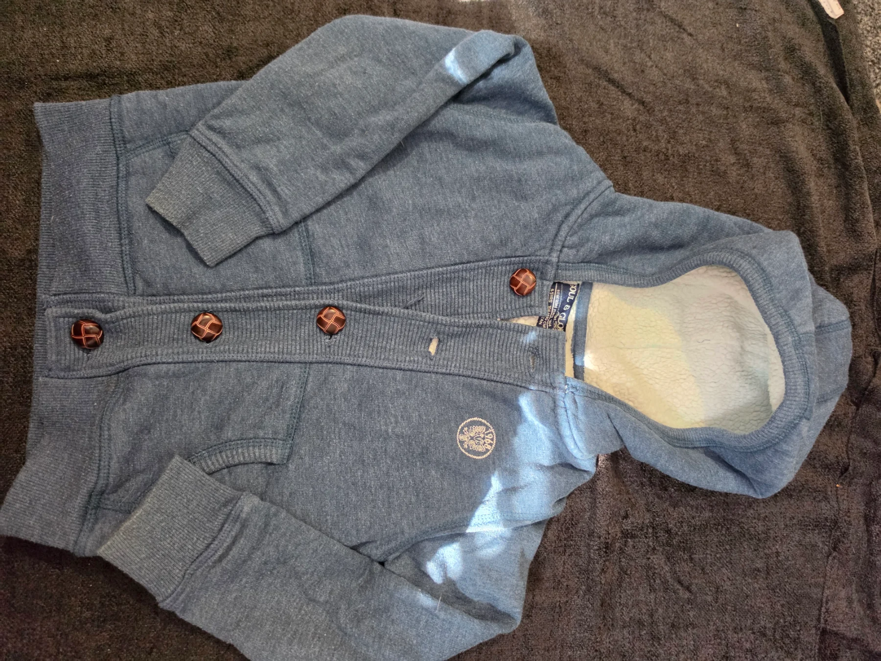 Boys age 4-5 Soul and Glory dark blue jacket, fleece lining, GC (see description