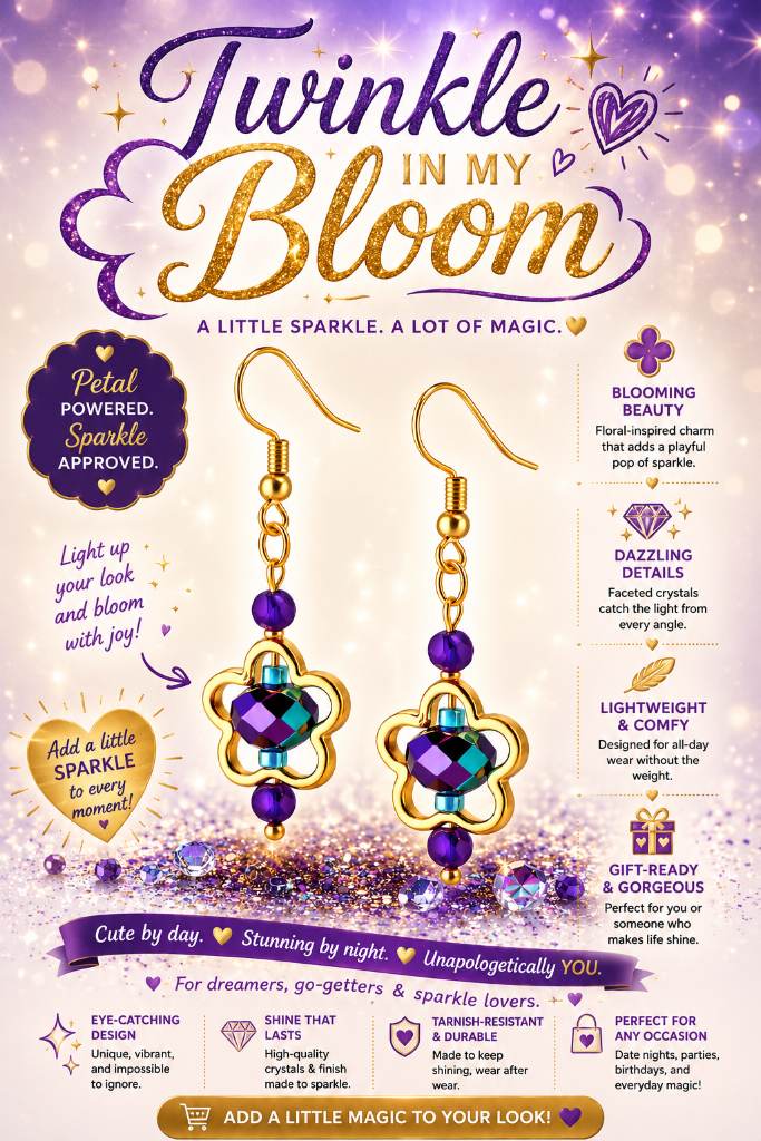Twinkle in my Bloom - Dangle Earrings