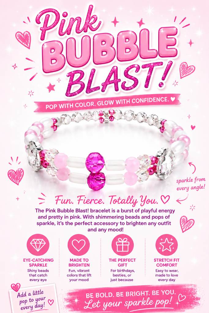 Pink Bubble Blast - Bracelet
