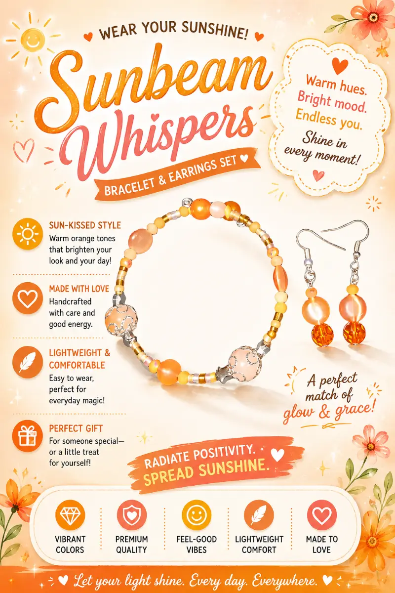 Sunbeam Whispers - Bracelet & Earrings