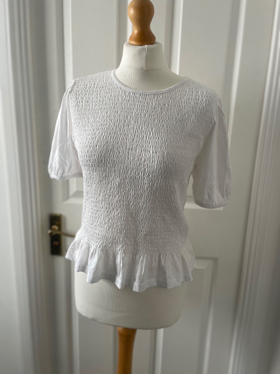 New Look shirred peplum top size 16