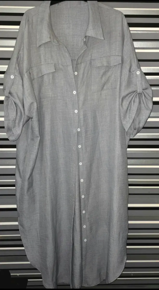 BNWOT Full Length Shirt Dress Overshirt Jacket Very Generous Size to fit 28/30
