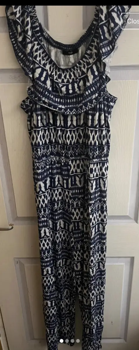 BNWT Wallis Navy and White Gorgeous Jumpsuit Plus Size 26/28
