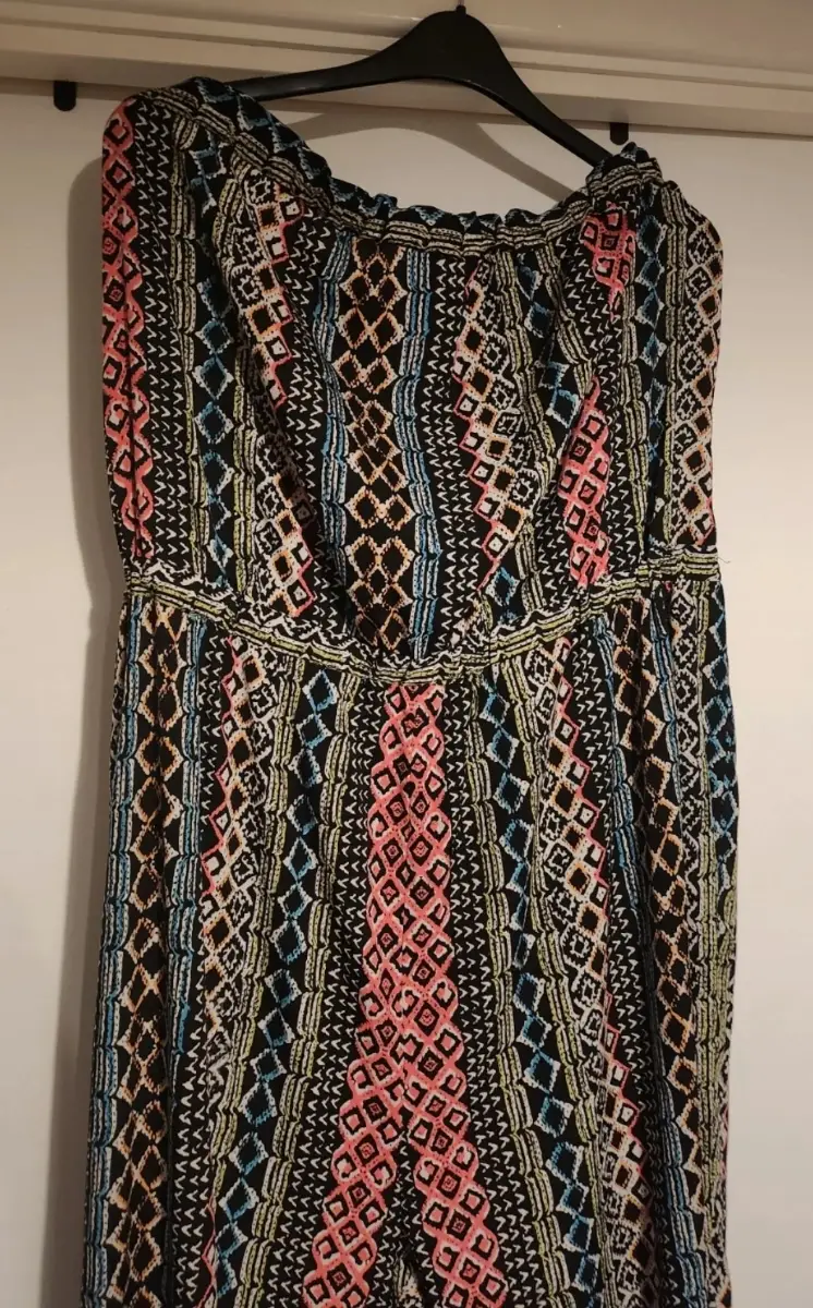New Look Multi Colour Wide Leg Bandeau Jumpsuit Plus Size 28