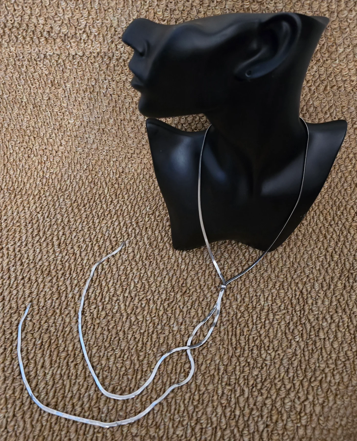 Stunning Stainless Steel Adjustable Toggle Necklace-Non Tarnish.