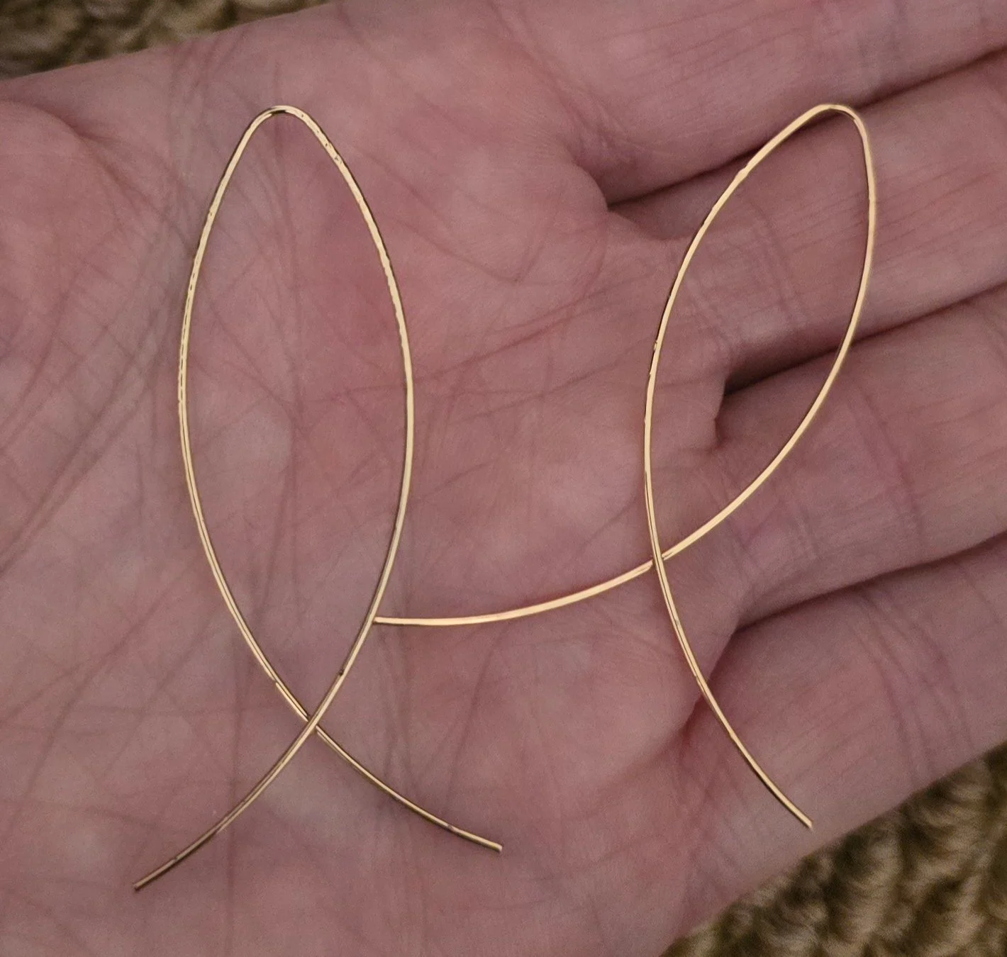 Gorgeous Stainless Steel Thread Through Earrings