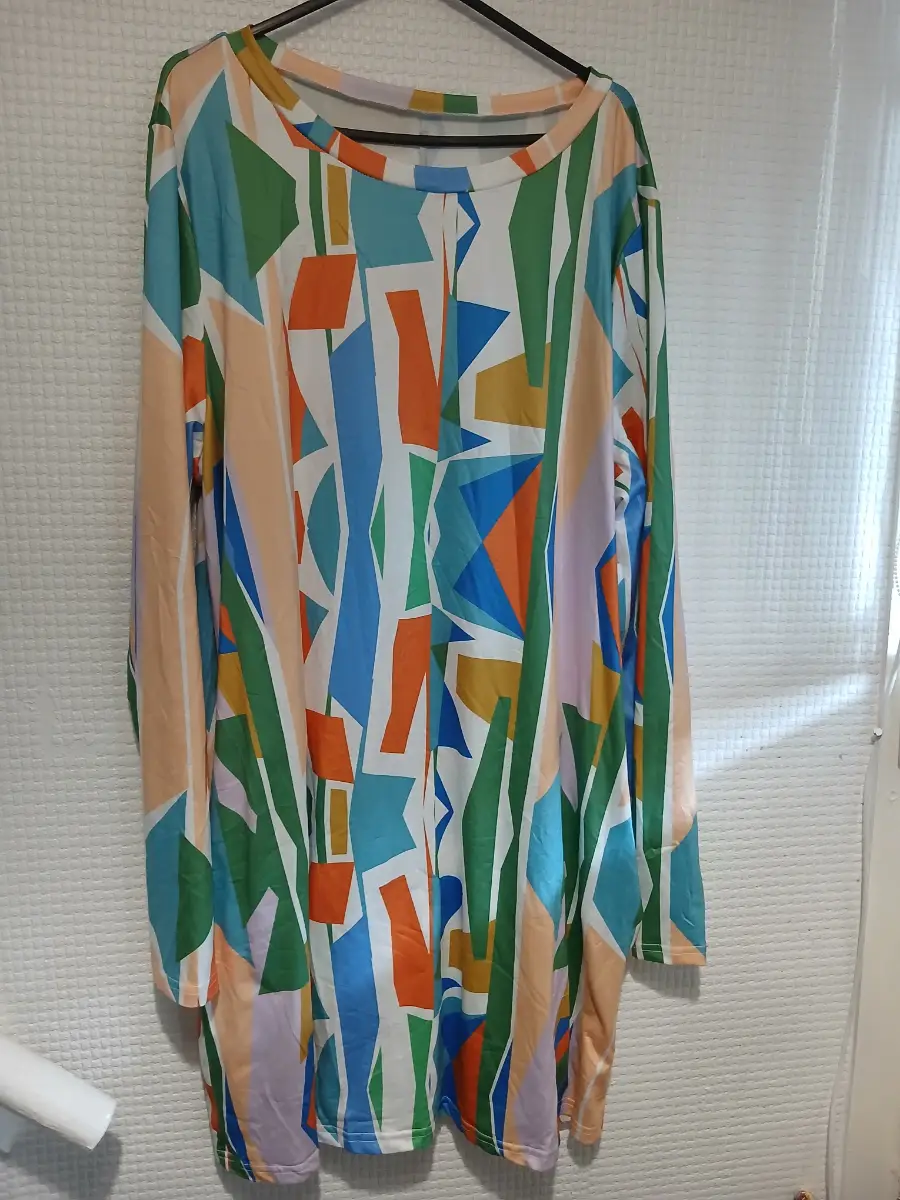 Multicoloured Strechy Midi Dress