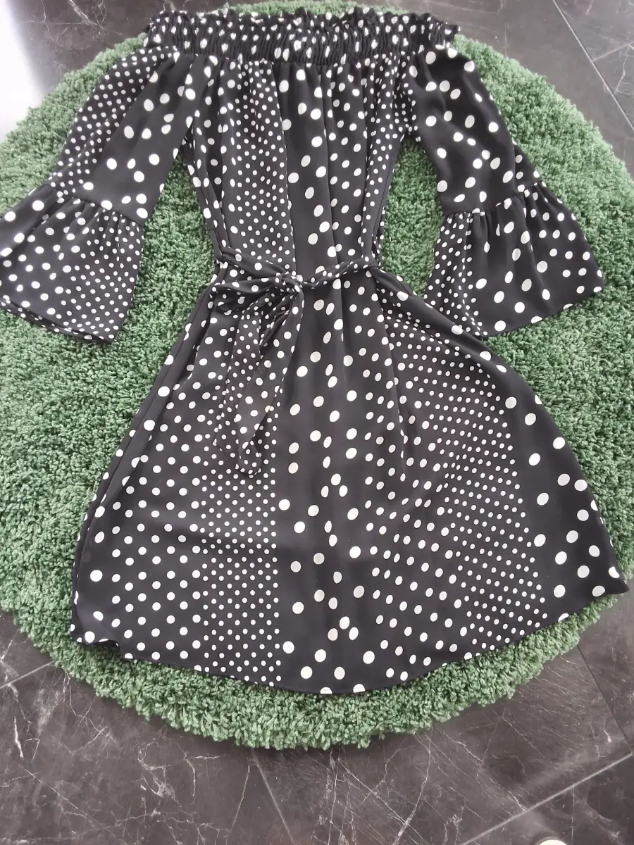 Papaya black and white polkadot dress size 10