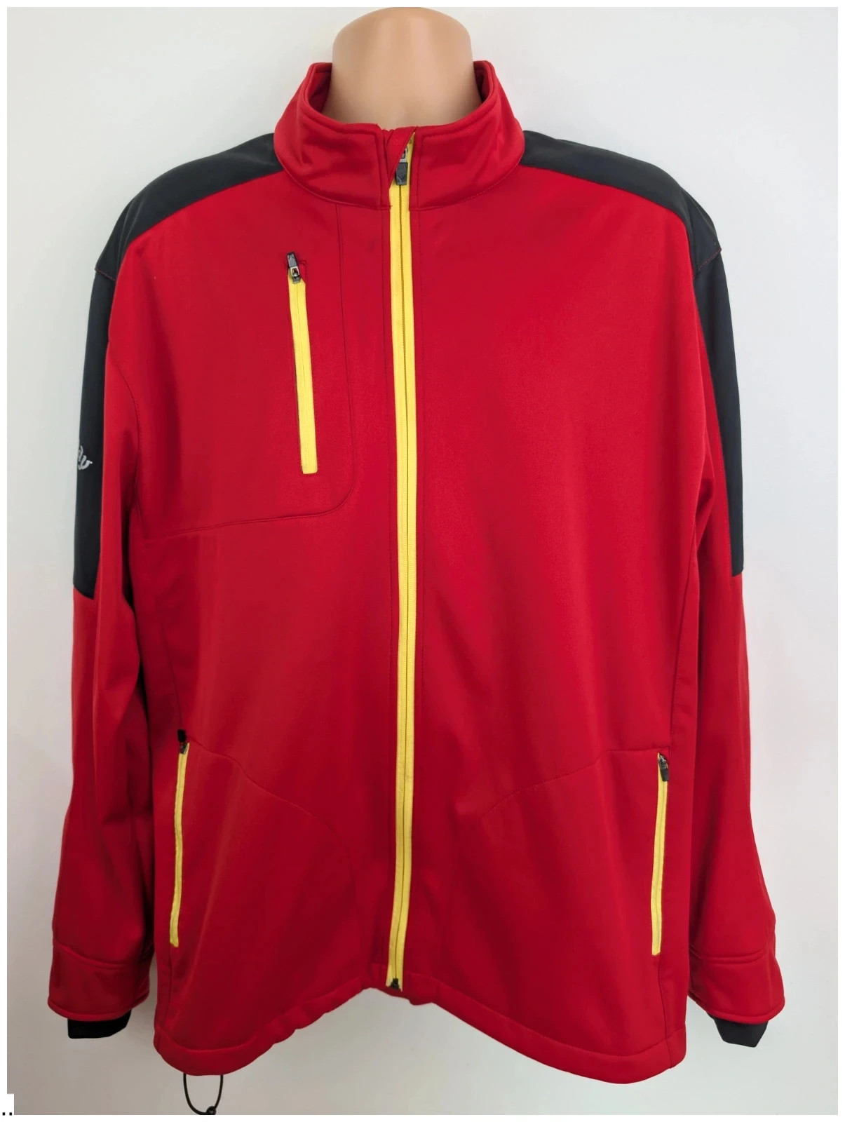 Callaway Weather Series red weatherproof zip through golf jacket. Mens XXL. DN3935