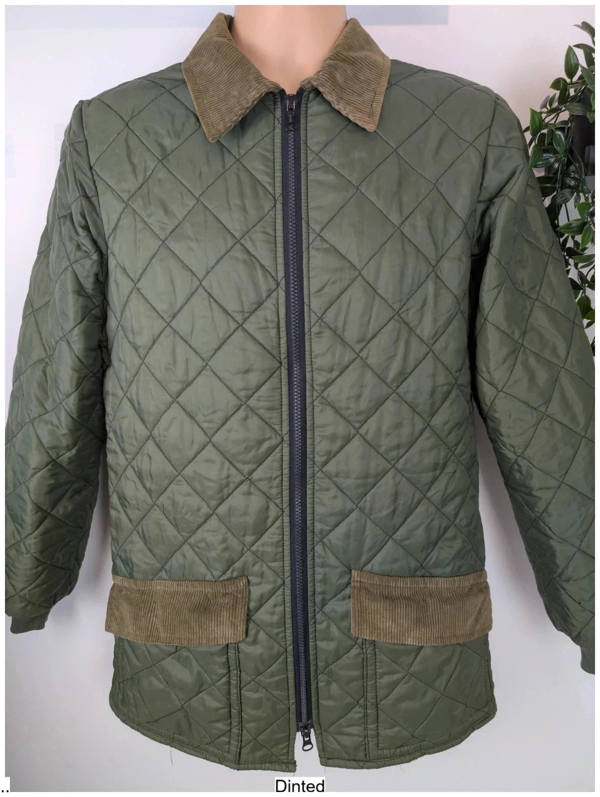 Vintage Beaver of Bolton quilted jacket with cord trim. Mens Medium. DN1746