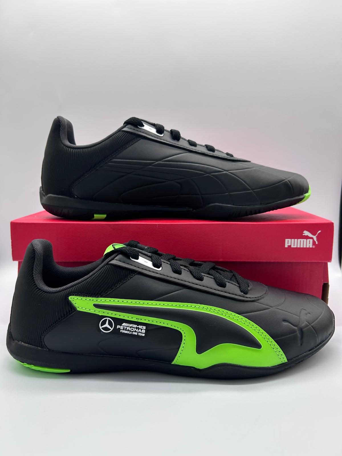 Puma Mercedes AMG Petronas F1 Tune Cat Black Trainers UK 9 EU 43 BNIB 30850001
