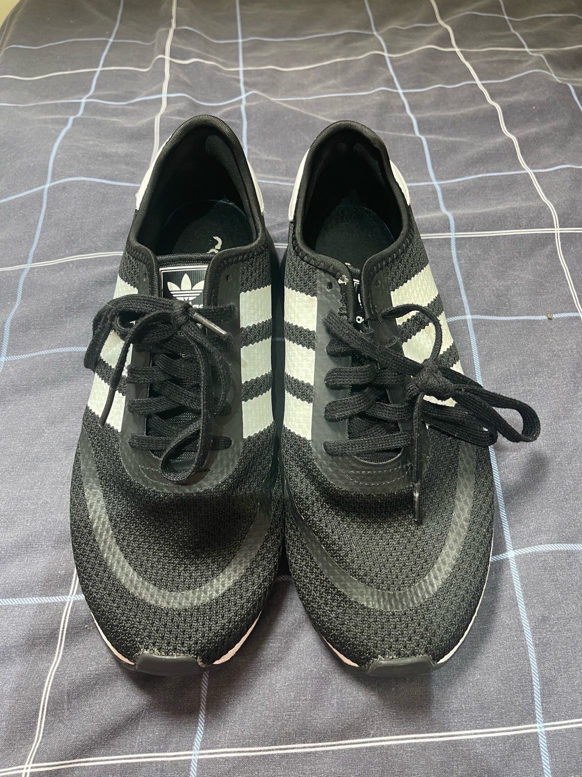 Adidas black & white trainers. UK size 9.
