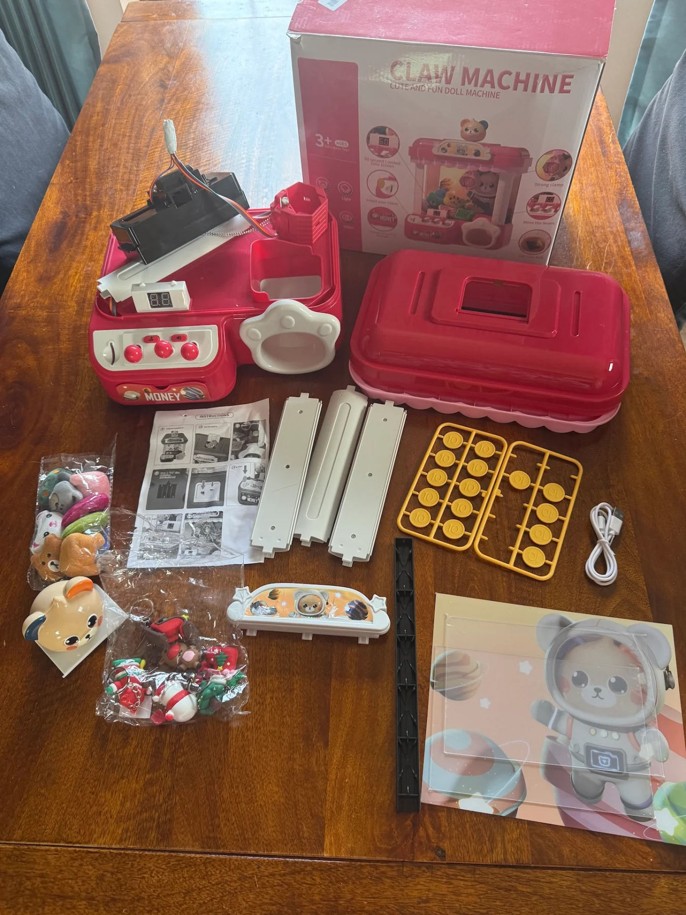 Ci Vetch Pink Claw Machine Arcade Grabber Toy with Prizes *Read Description*
