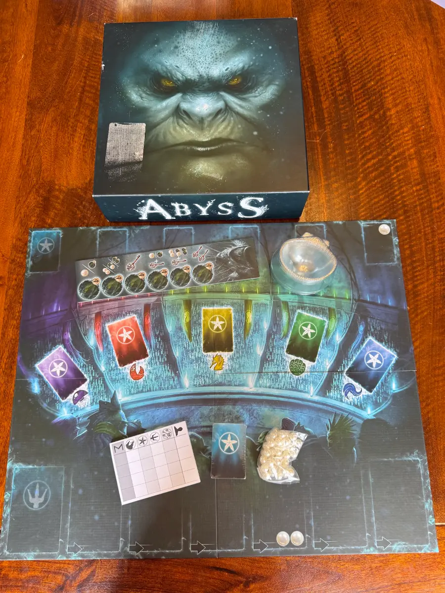 Abyss Board Game Replacement Spare Parts Board Pearls Shells Tokens *Incomplete*