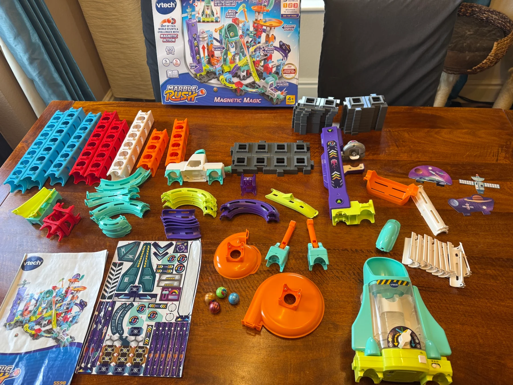 VTech Marble Rush Magnetic Magic 5598 - Boxed - 4 Mega Marbles - Incomplete