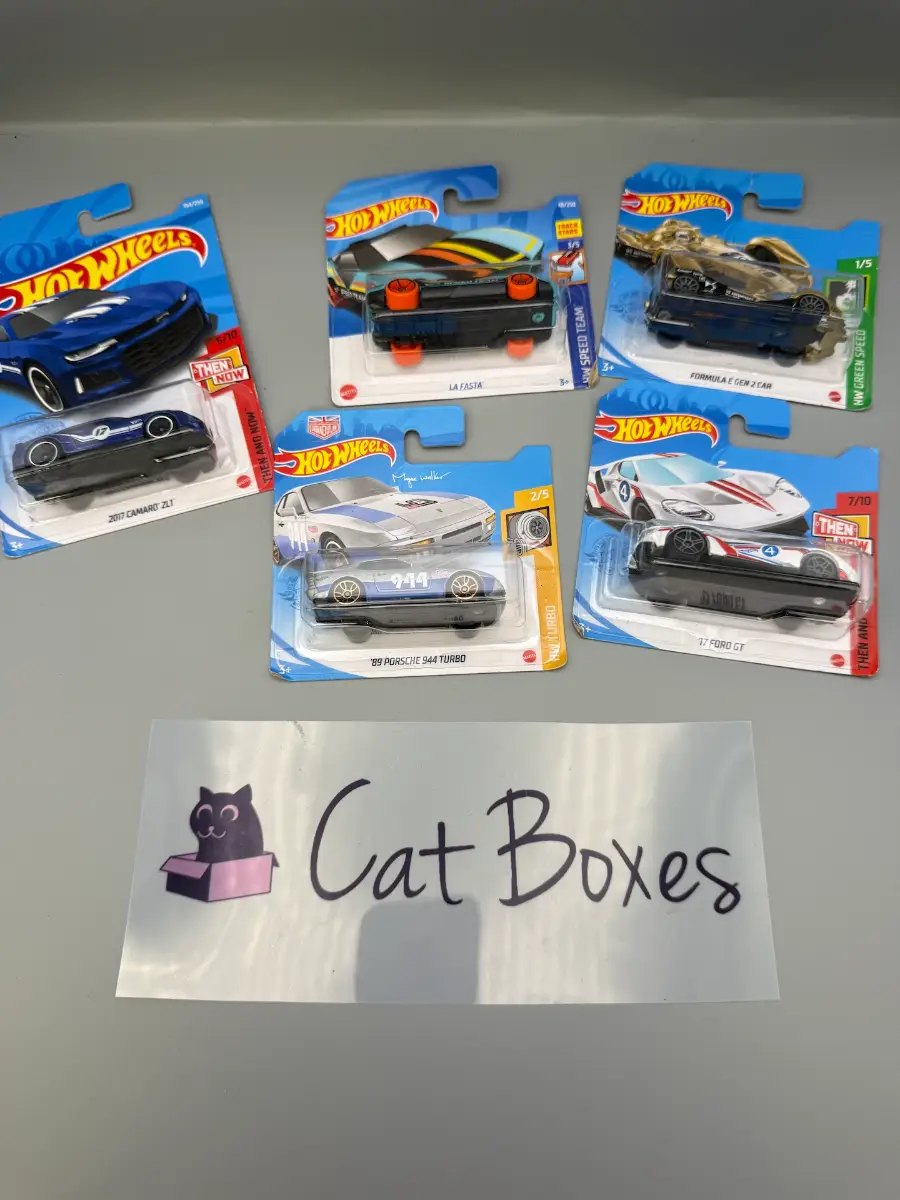 Hot Wheels 5 Car Bundle - New Sealed - Camaro, Porsche, Ford GT, Formula E