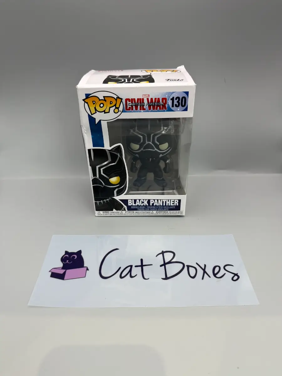 Funko Pop Marvel Black Panther 130 Captain America Civil War Tatty Box