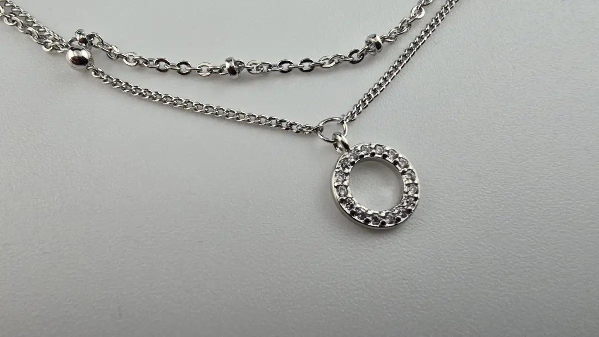 Sterling silver S925 ankle bracelet, adjustable