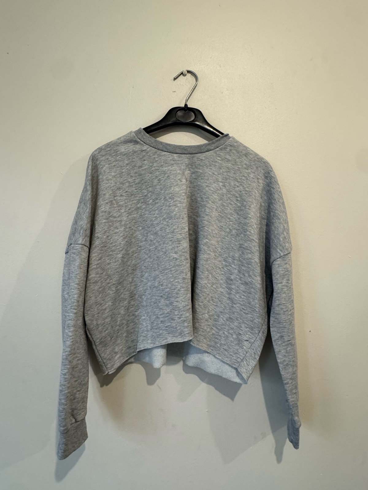 Primark Heather Grey Cropped Crew Neck Jumper Size 2XS