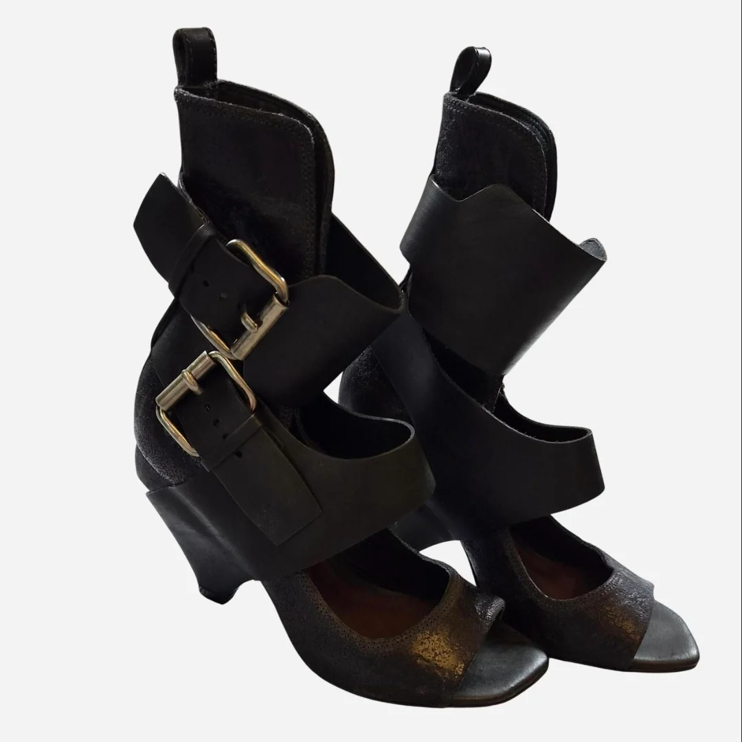 All Saints distressed ankle cuffs Eos sandal boots