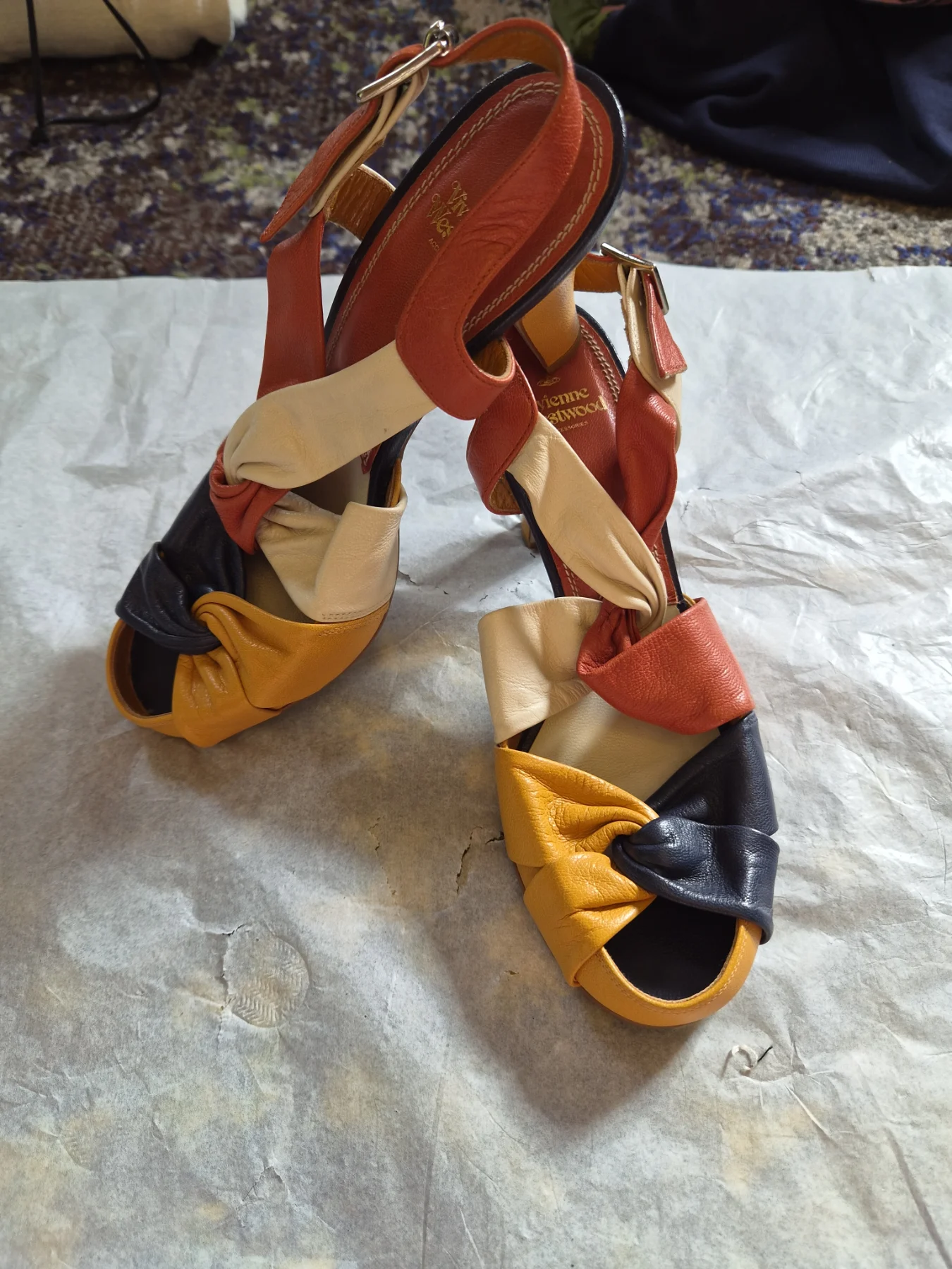 Vintage leather Vivienne Westwood sandal heels