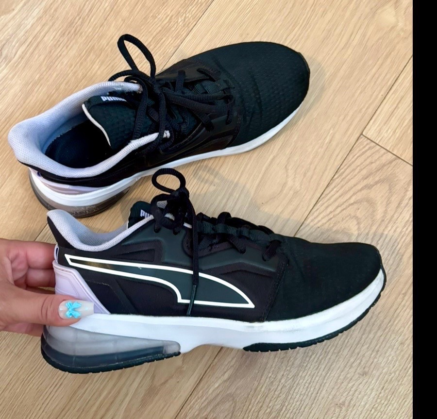 Puma Black White Lilac Trainers | UK 3.5 / EU 36 | Women’s Gym Casual Shoes