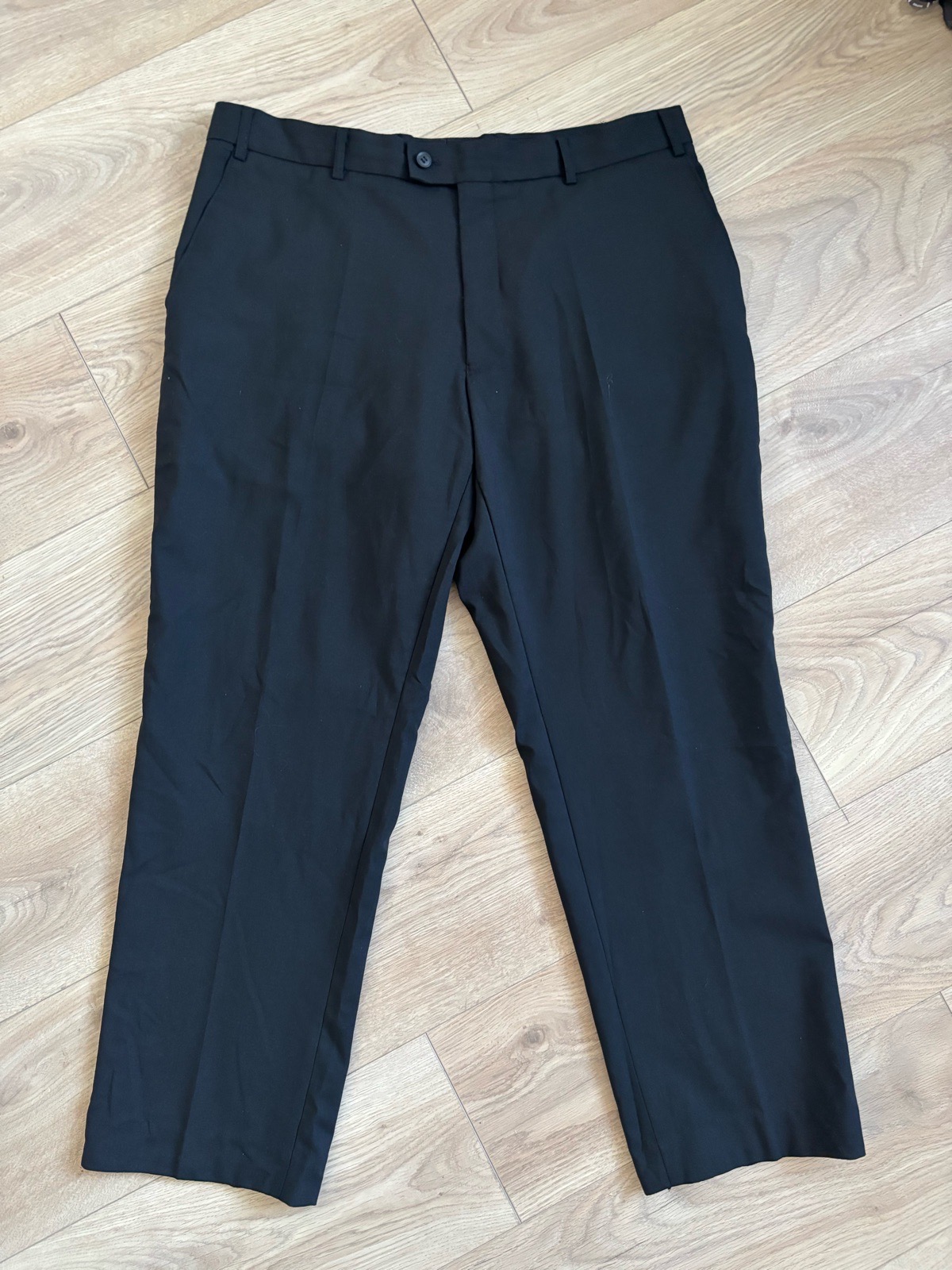 John Lewis Mens Black Tailored Trousers | W36 Short Leg | Smart Office Formal