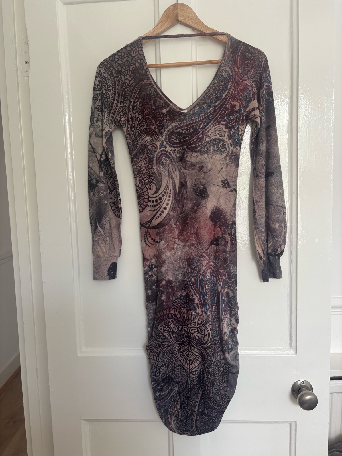 S Twelve Paisley Print Midi Dress | UK 12 | Halter Neck Asymmetrical Boho Style