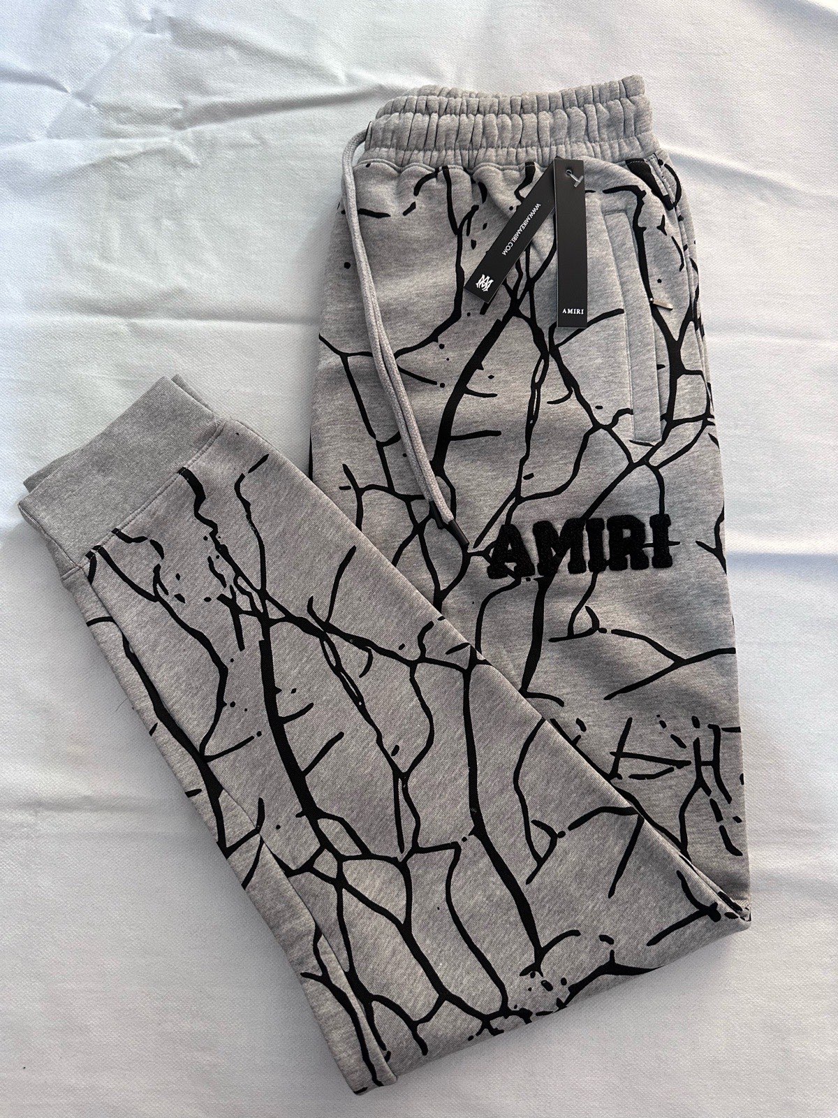 Amiri mans tech fleece cuffed jogger size XL colour grey