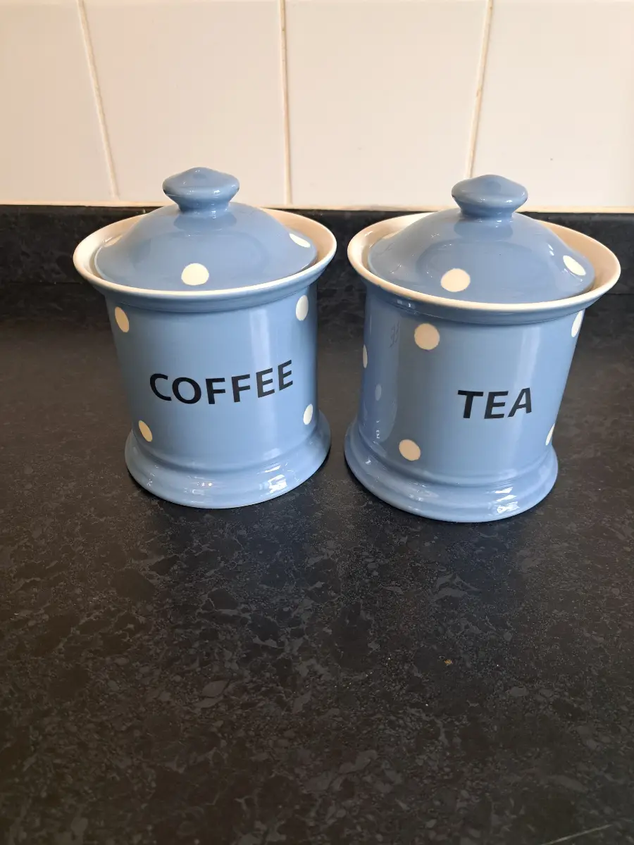 Brand new & boxed tea & coffee jars
