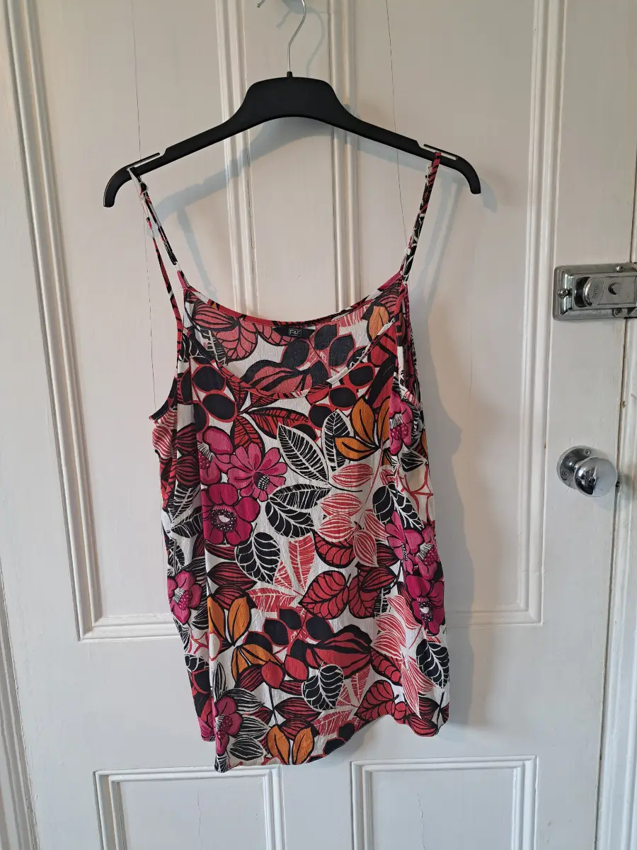Ladies colourful cami top size 20 F&F (tesco)