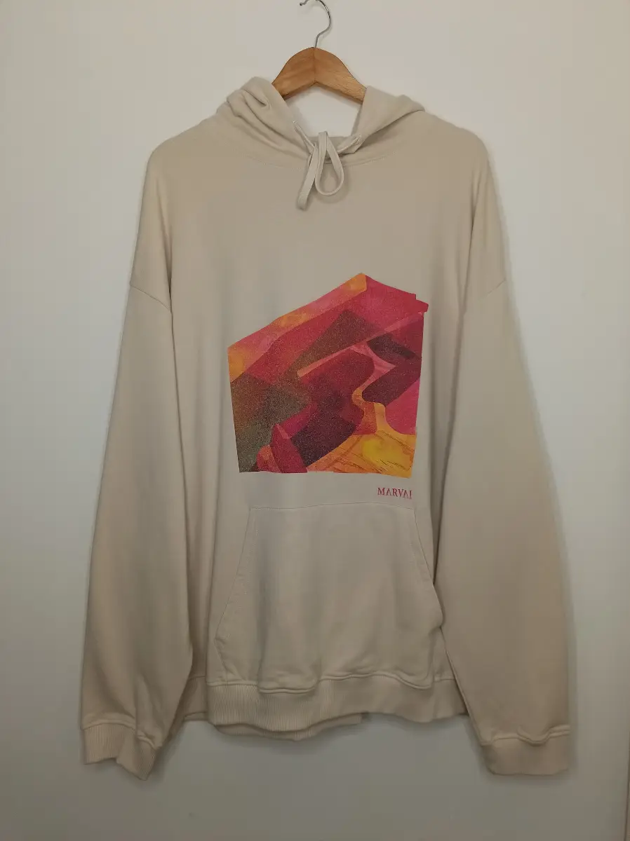 Rapanui Womens Mens Unisex Remill Fibre Marvai Dune Sleeper Oat Hoodie size XXL 100% Organic Cotton