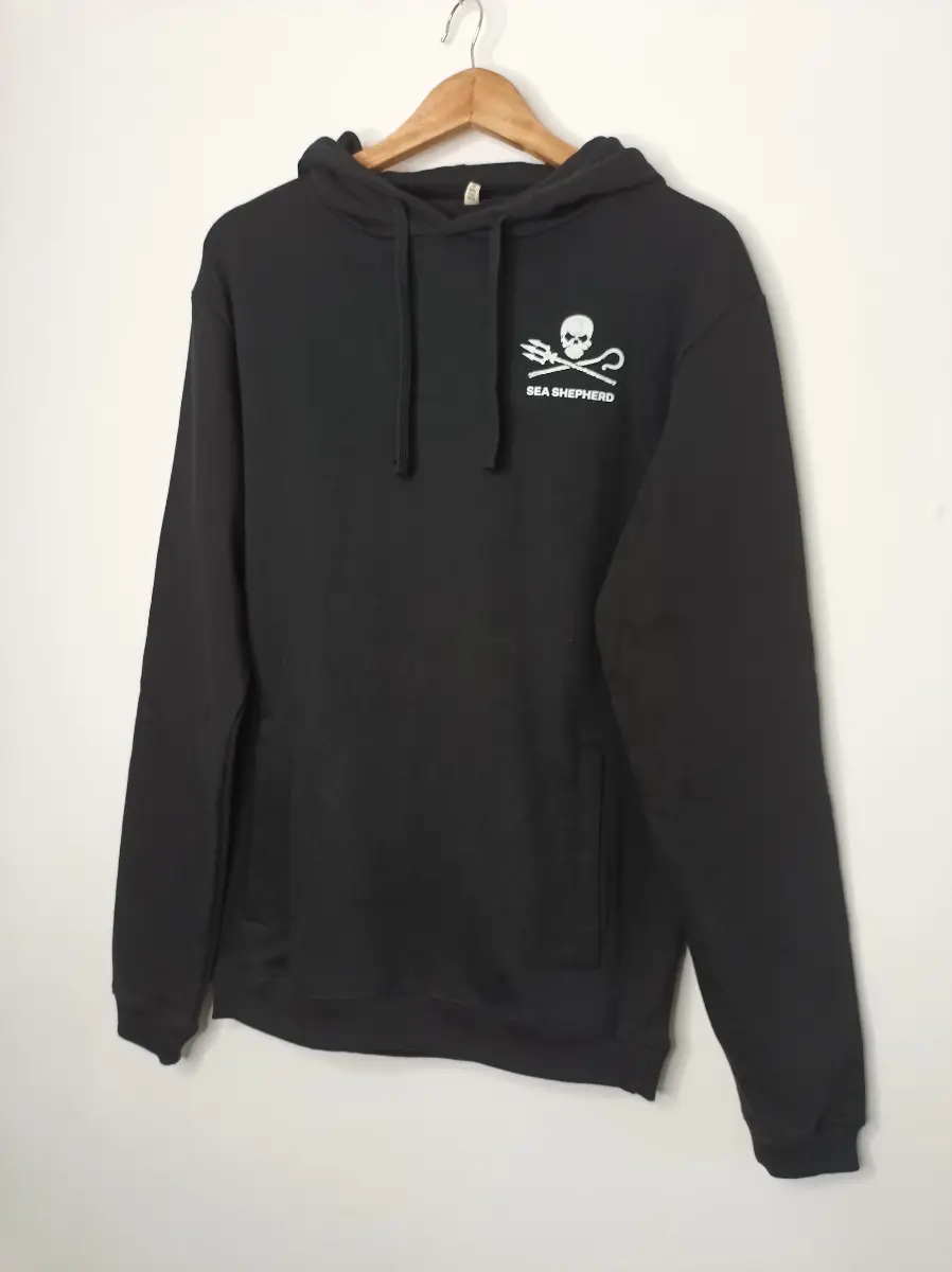 Rapanui Womens Mens Hoodie Jolly Roger Classic Hoodie Black M 100% Certified Organic Cotton Remill