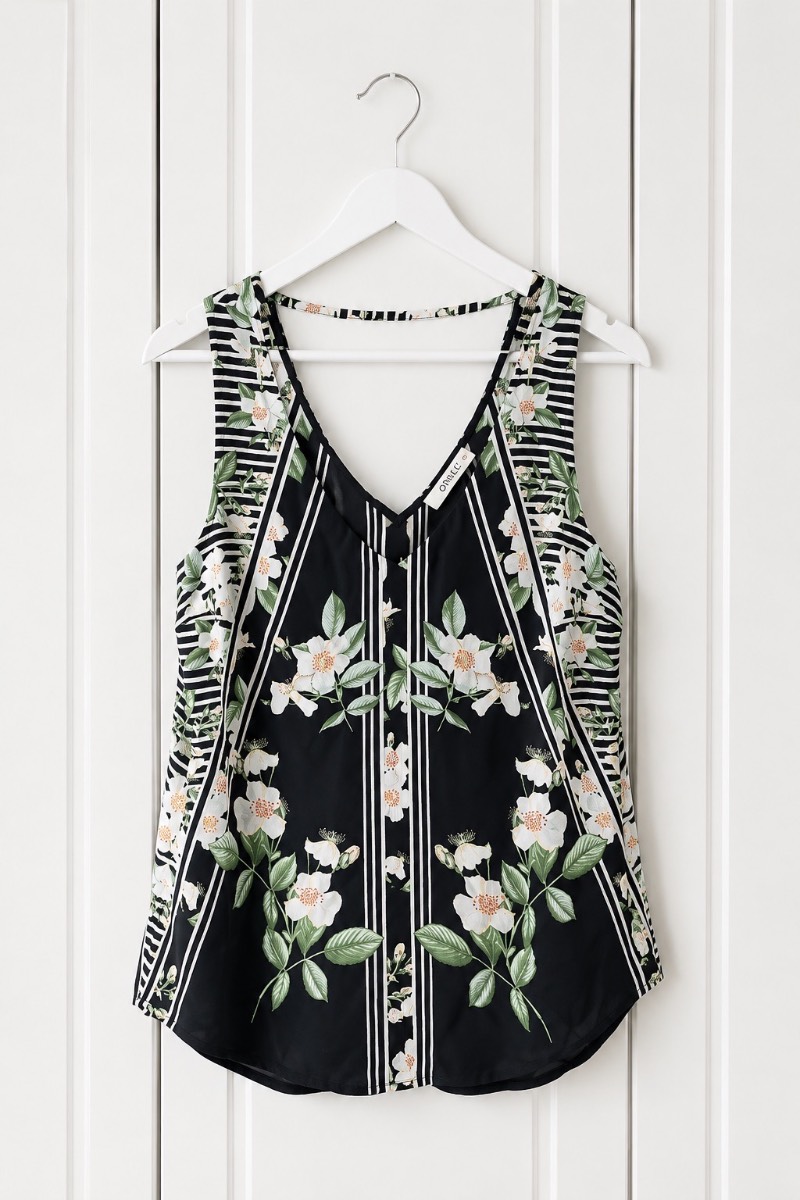 Oasis Floral Sleeveless Blouse UK 12