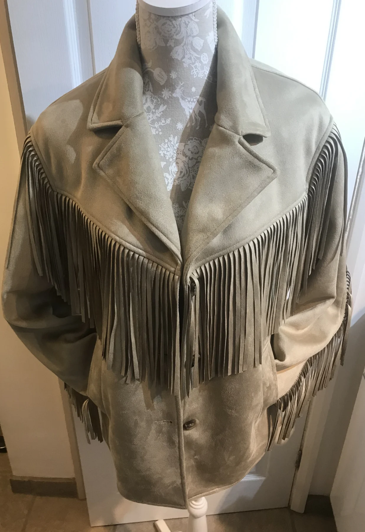 BNWT Rita Ora Faux-Suede Western Jacket