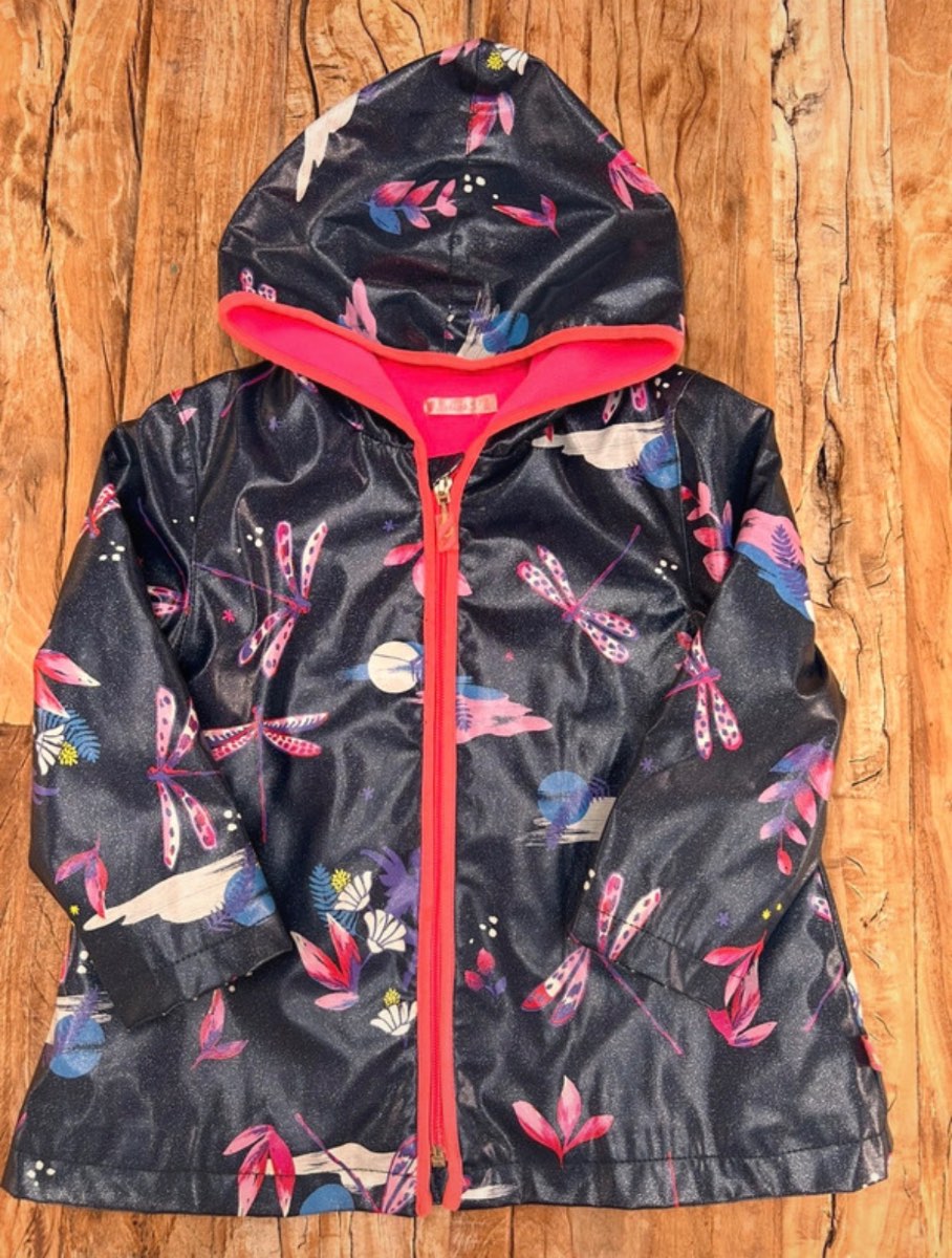 Billieblush | sparkly dragonfly raincoat | size 3