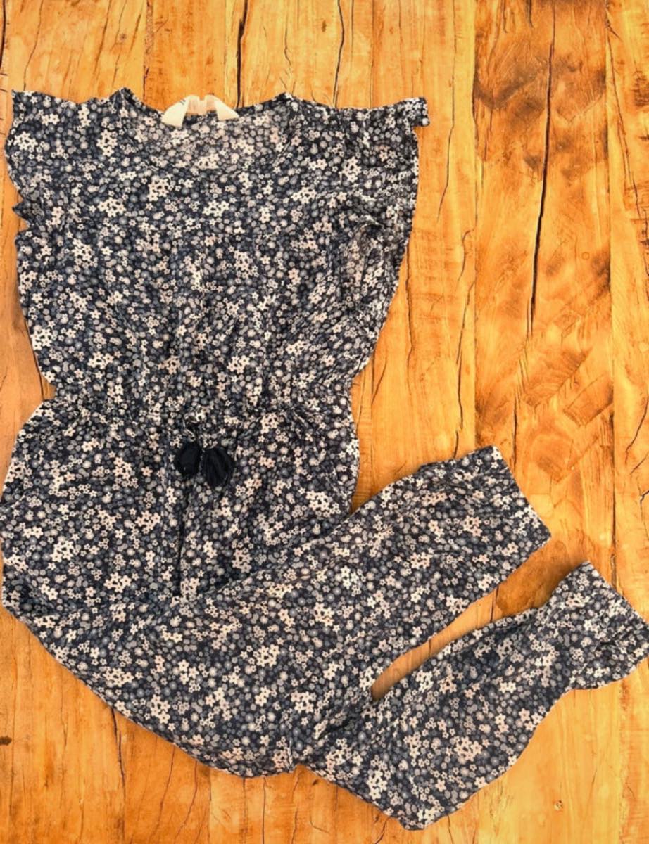H&M | floral jumpsuit | size 3-4