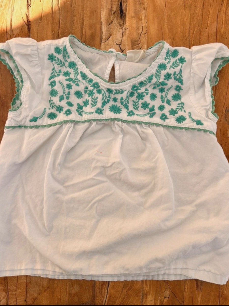 Boden | white embroidered blouse | size 3-4