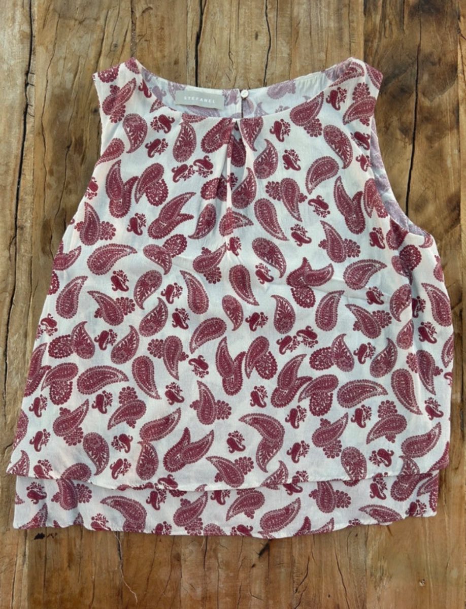 Stefanel | paisley top | size 6-8