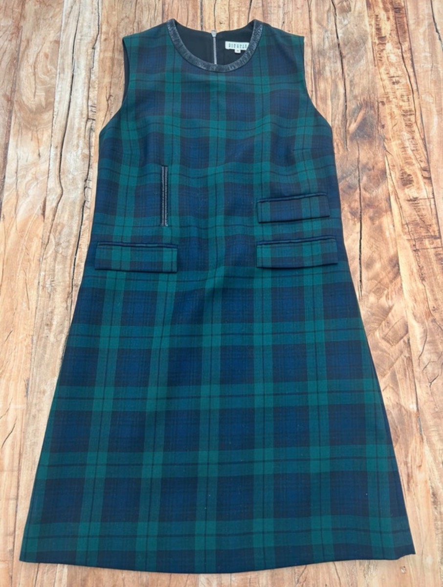 Claudie Pierlot | sleeveless tartan dress | size 6