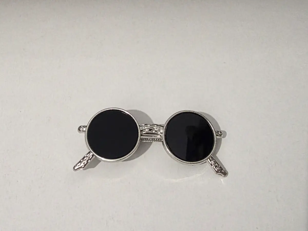 Silver Glasses Hair Clip | Novelty Glasses Barrette | Korean-Inspired Hair Accessory