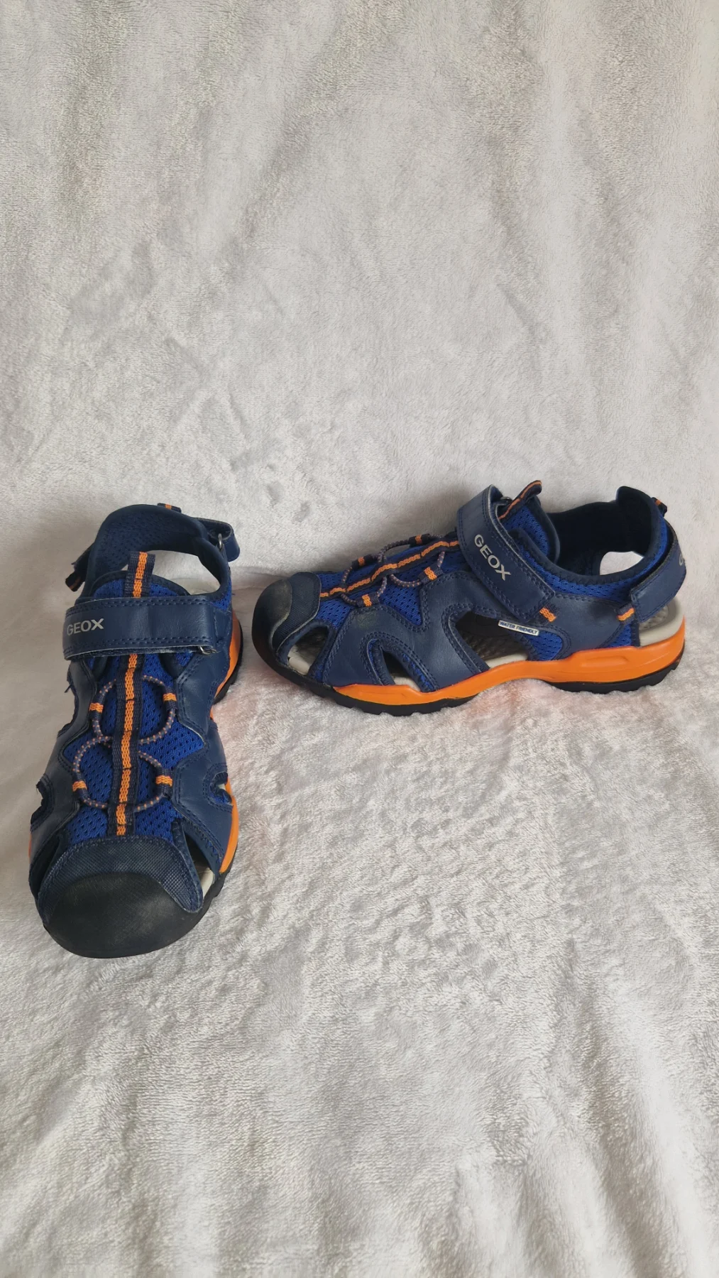 Geox Water Friendly Navy-Orange Sandals EU38 UK5 RRP:£45