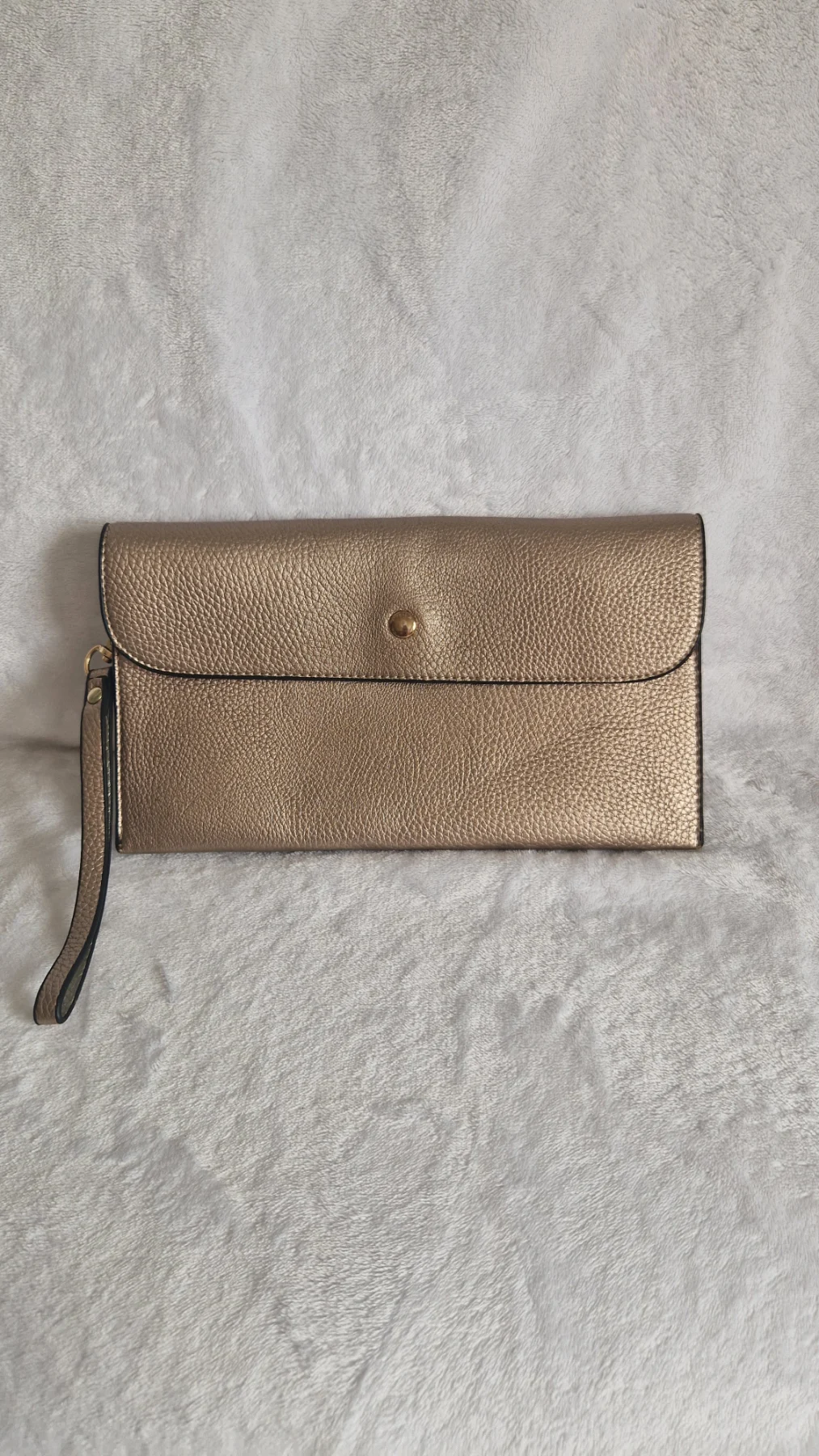 Kris-Ana Champagne-gold Clutch Bag/ wristlet wallet/purse