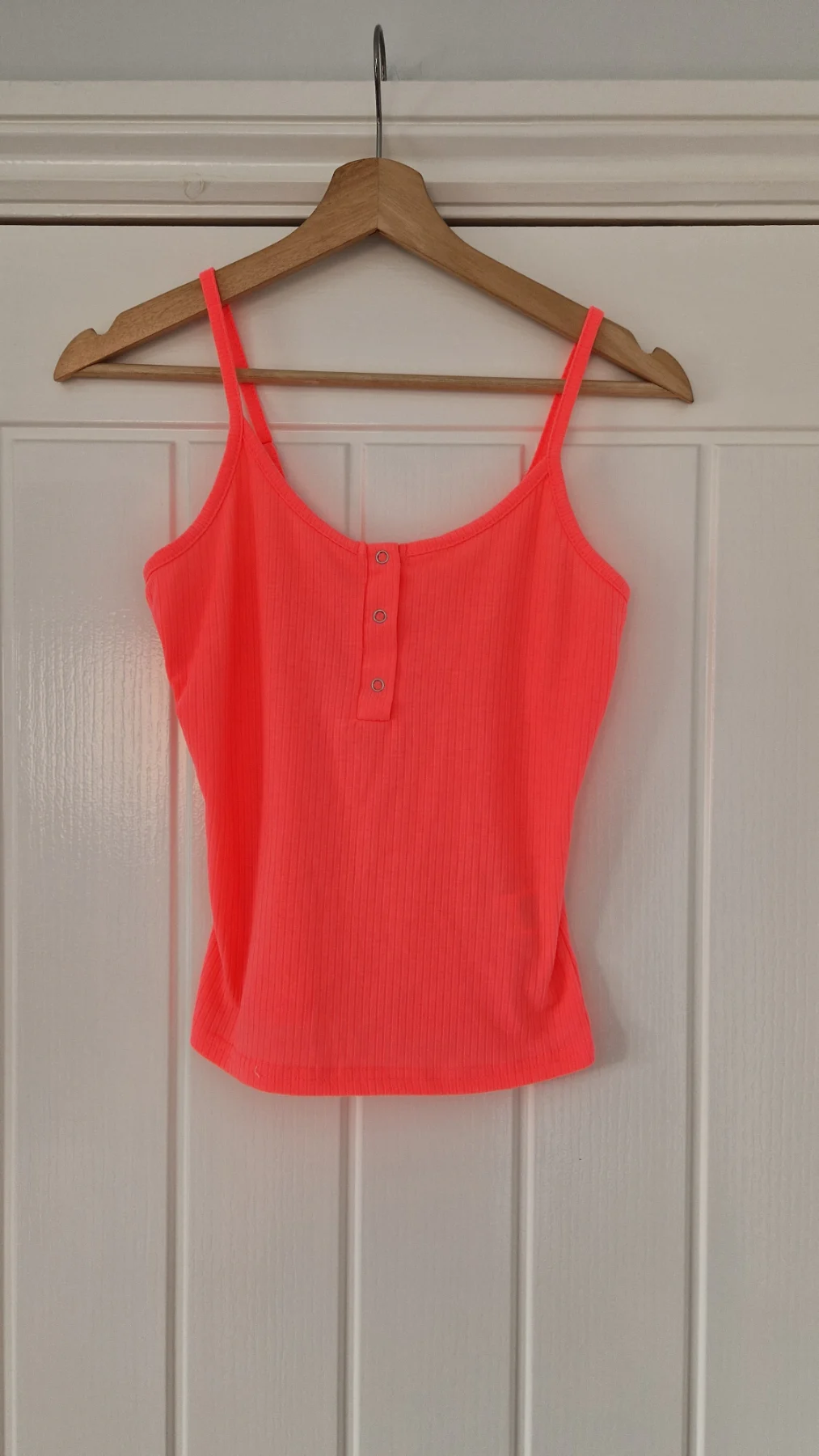 Neon Pink Summer Adjustable Straps Camis Top S