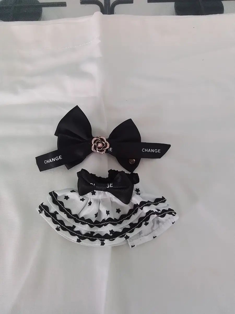 Labubu skirt and brootch outfit