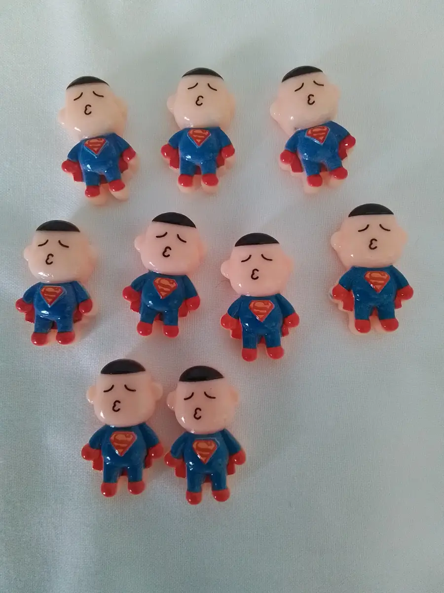 9x superman flat back charms