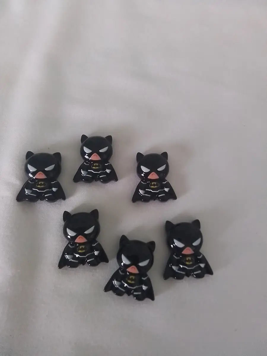 6x Batman flatback charms