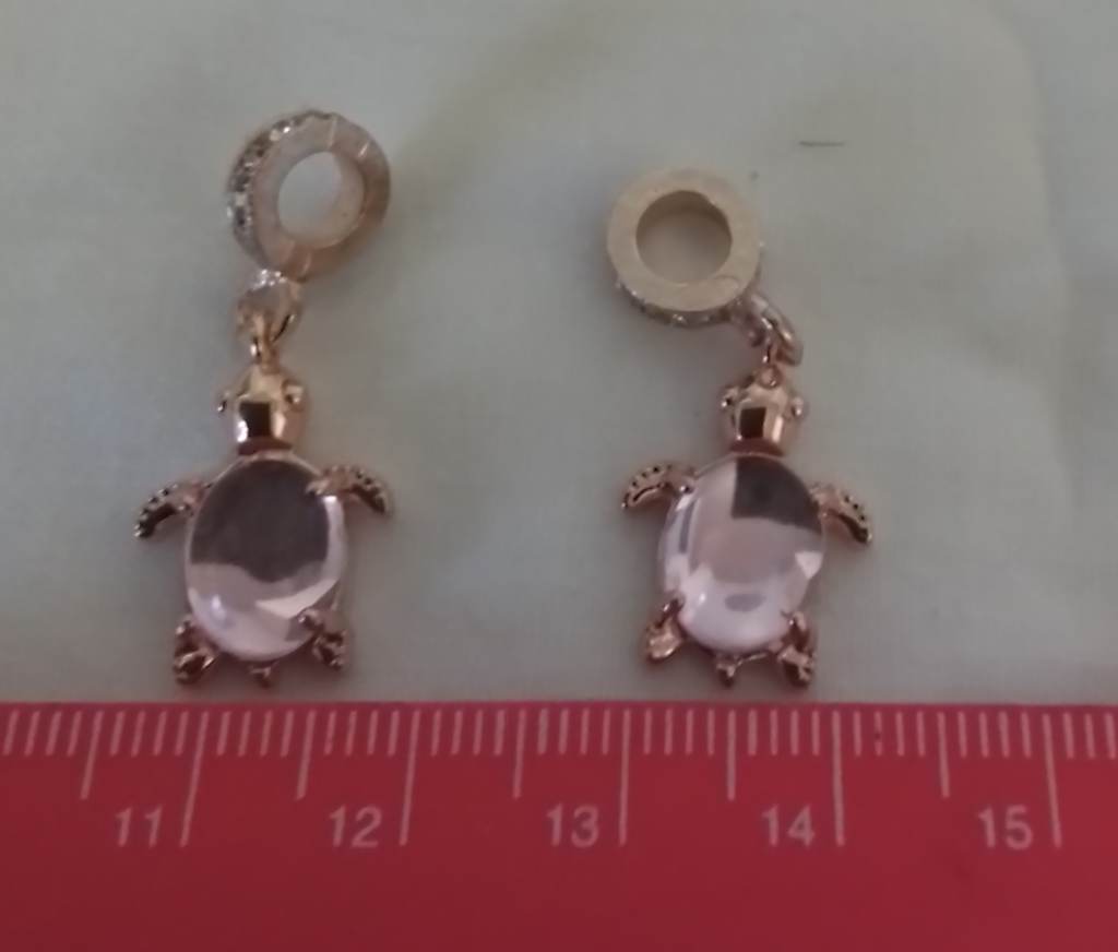 2 turtle bracelet charms
