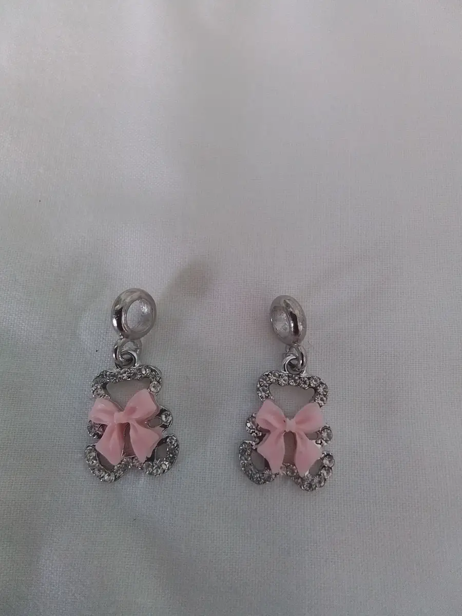 2x teddy bear bracelet charms